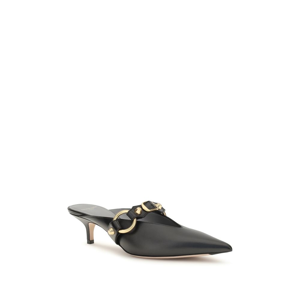 Balenciaga Black Calf Leather Bos Taurus Mules - Image 2
