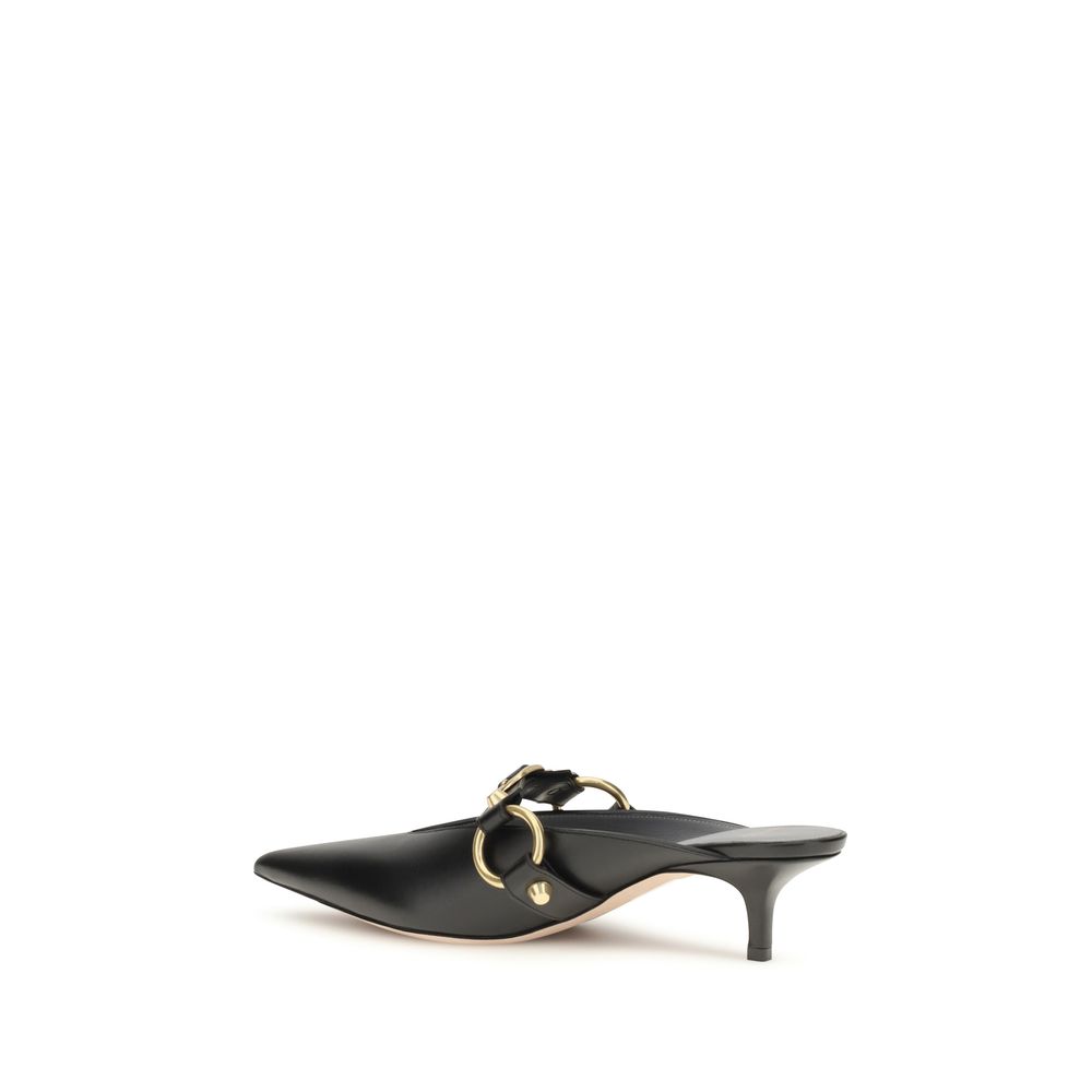 Balenciaga Black Calf Leather Bos Taurus Mules - Image 3