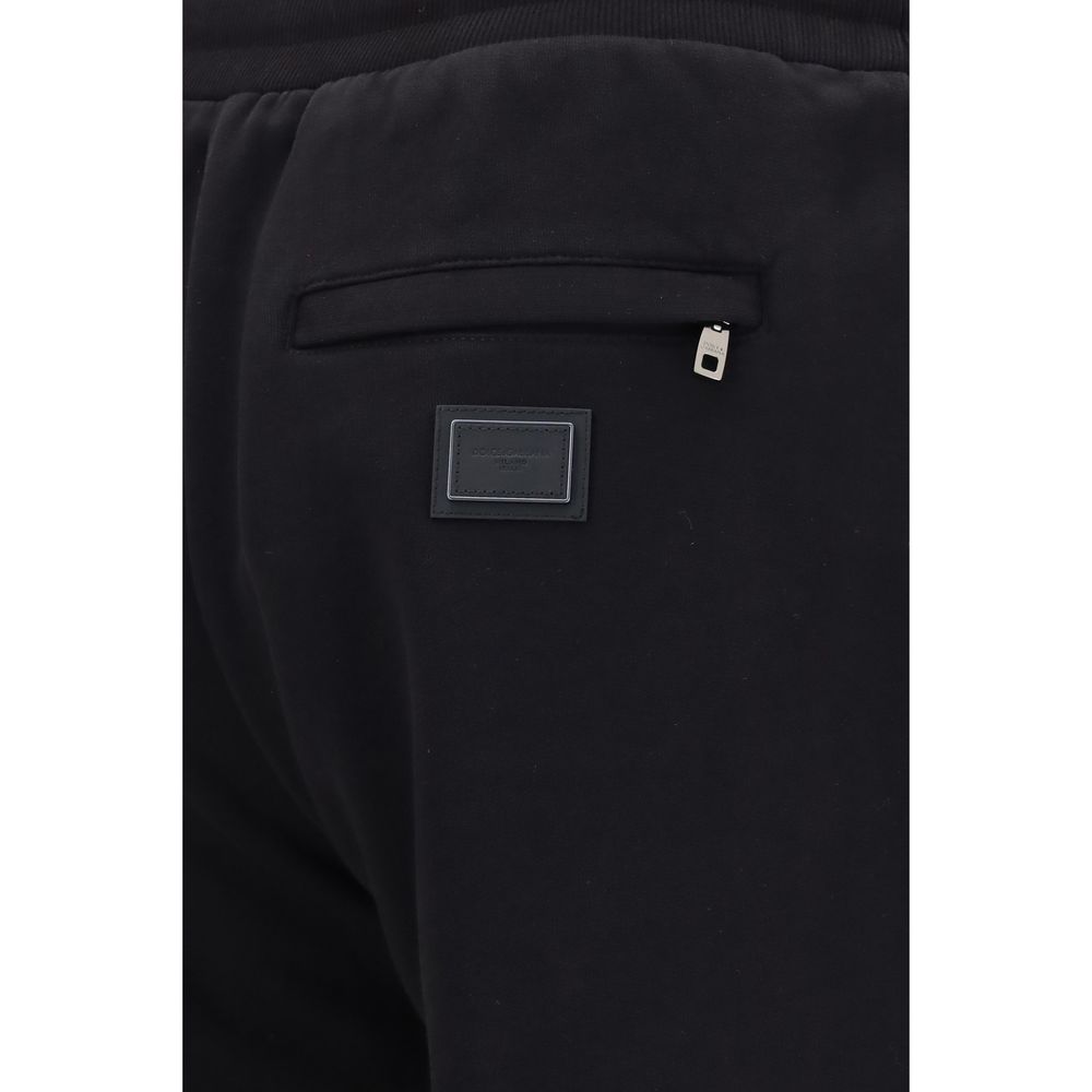 Dolce & Gabbana Black Cotton Joggers (Workout Pants) - Image 3