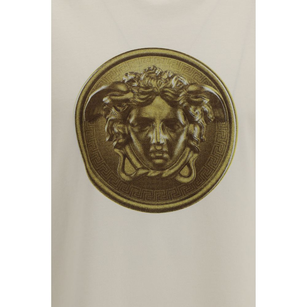 Versace Beige Cotton T-Shirt - Image 3