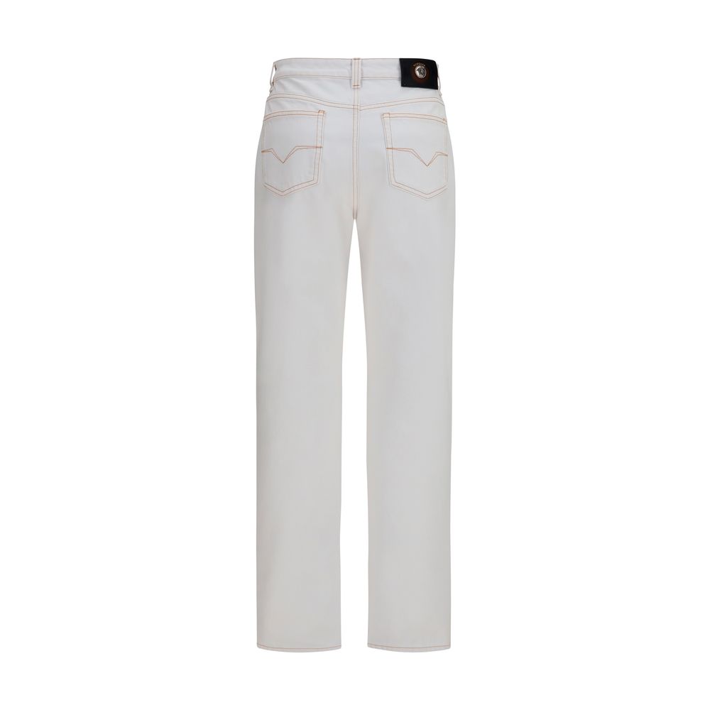 Versace White Cotton High-Waisted Jean - Image 2