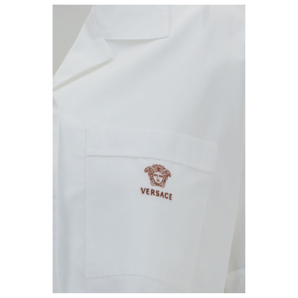 Versace White Cotton Dress Shirt - Image 3