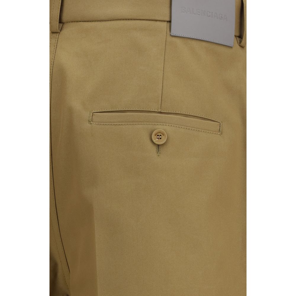 Balenciaga Beige Cotton Chino Pants - Image 3
