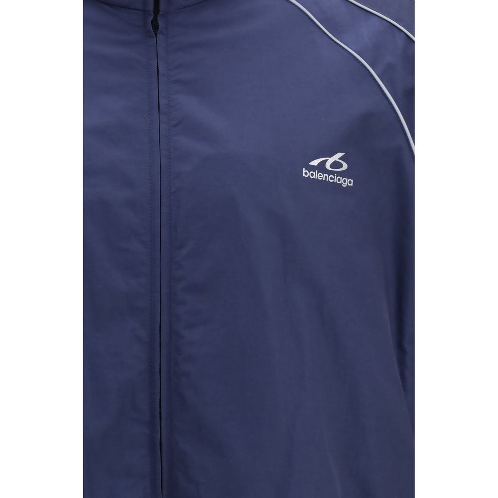 Balenciaga Blue Cotton Shell Jacket - Image 3