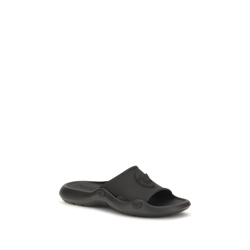 Versace Black Rubber Sandals - Image 2