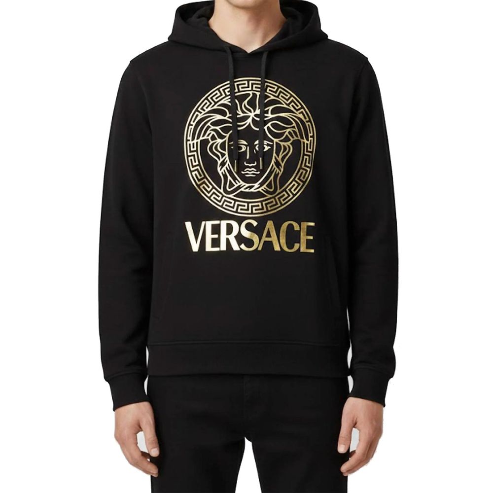 Versace Black Cotton Hoodie - Image 2