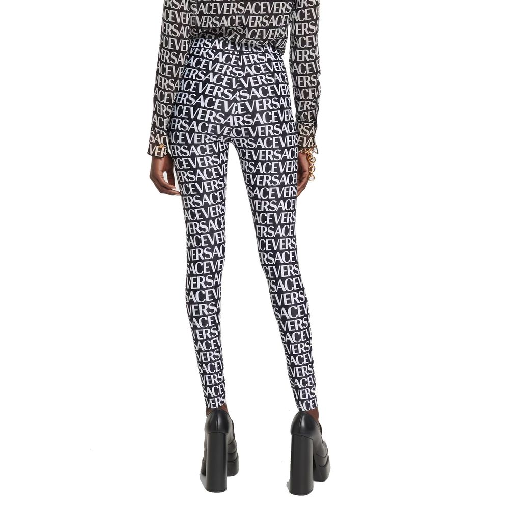 Versace Black Elastane Leggings - Image 3