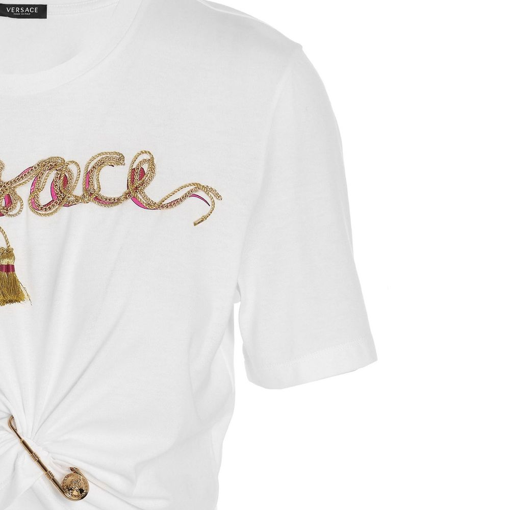 Versace White Cotton T-Shirt - Image 3