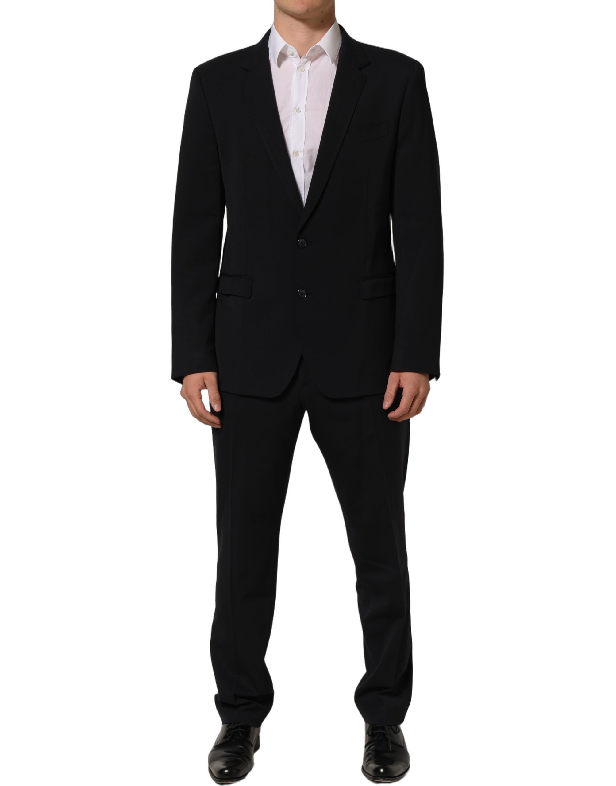 Dolce & Gabbana Dark Blue Wool Slim Fit Formal Men 2 Piece Suit - Image 2