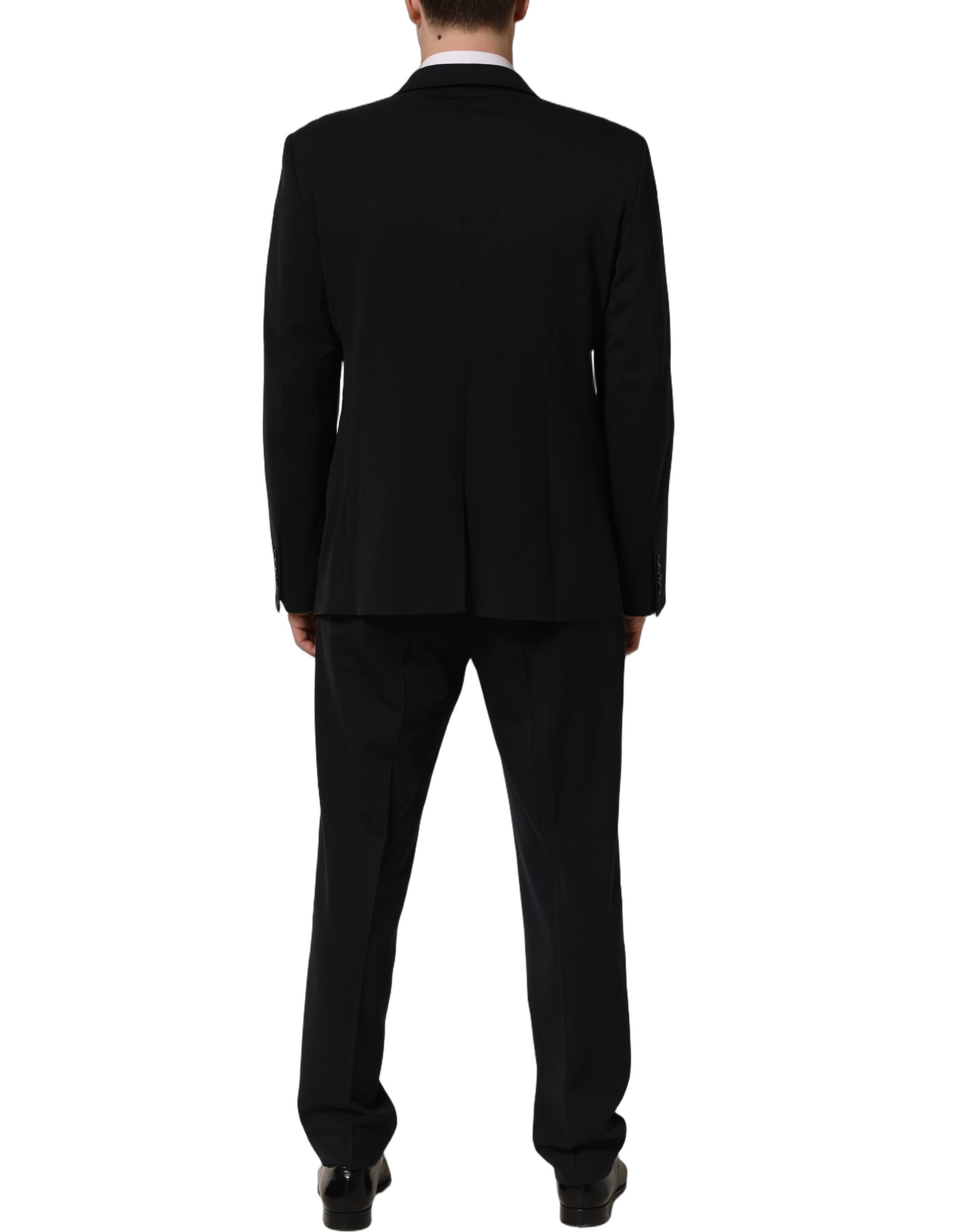 Dolce & Gabbana Dark Blue Wool Slim Fit Formal Men 2 Piece Suit - Image 5