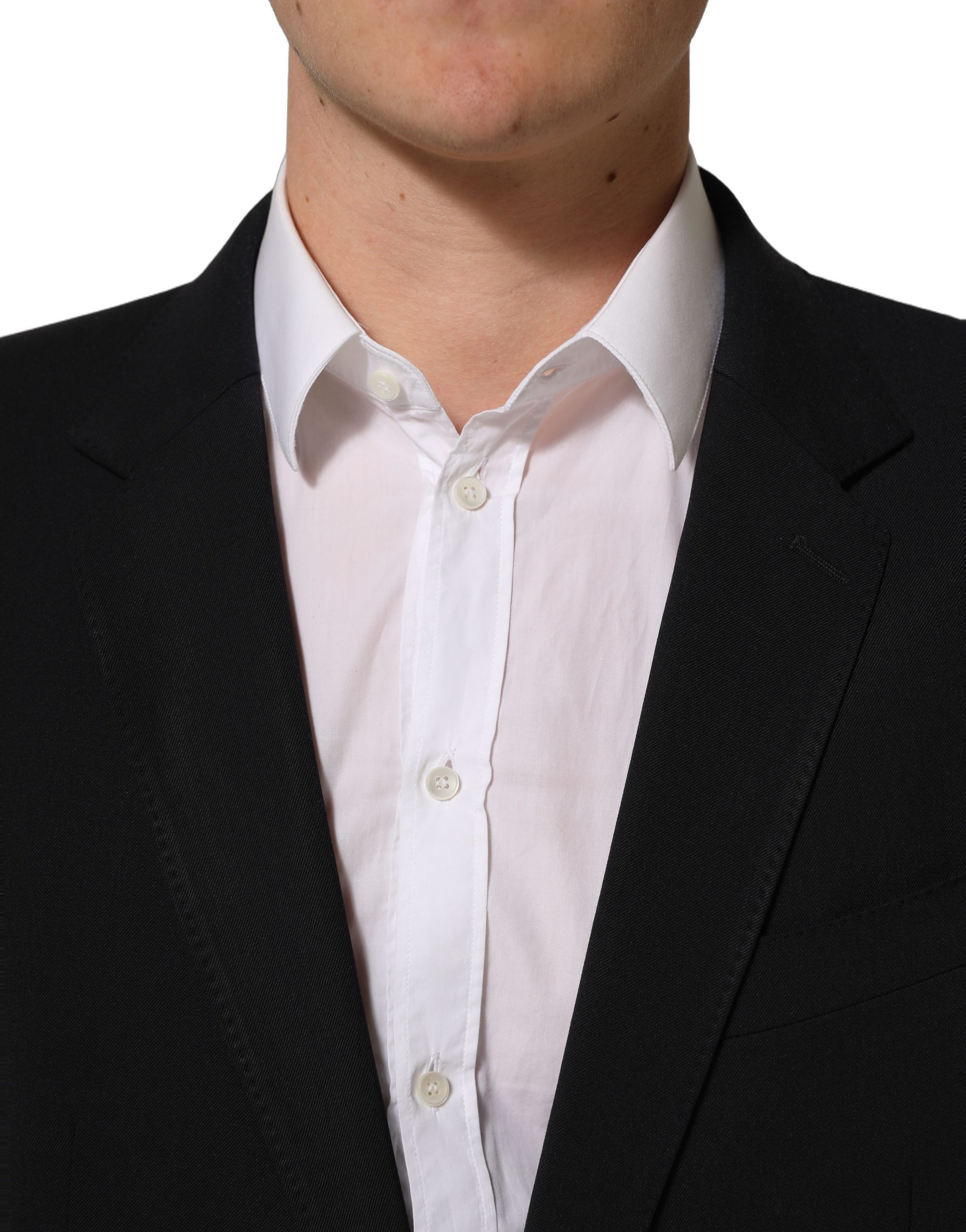 Dolce & Gabbana Dark Blue Wool Slim Fit Formal Men 2 Piece Suit - Image 6