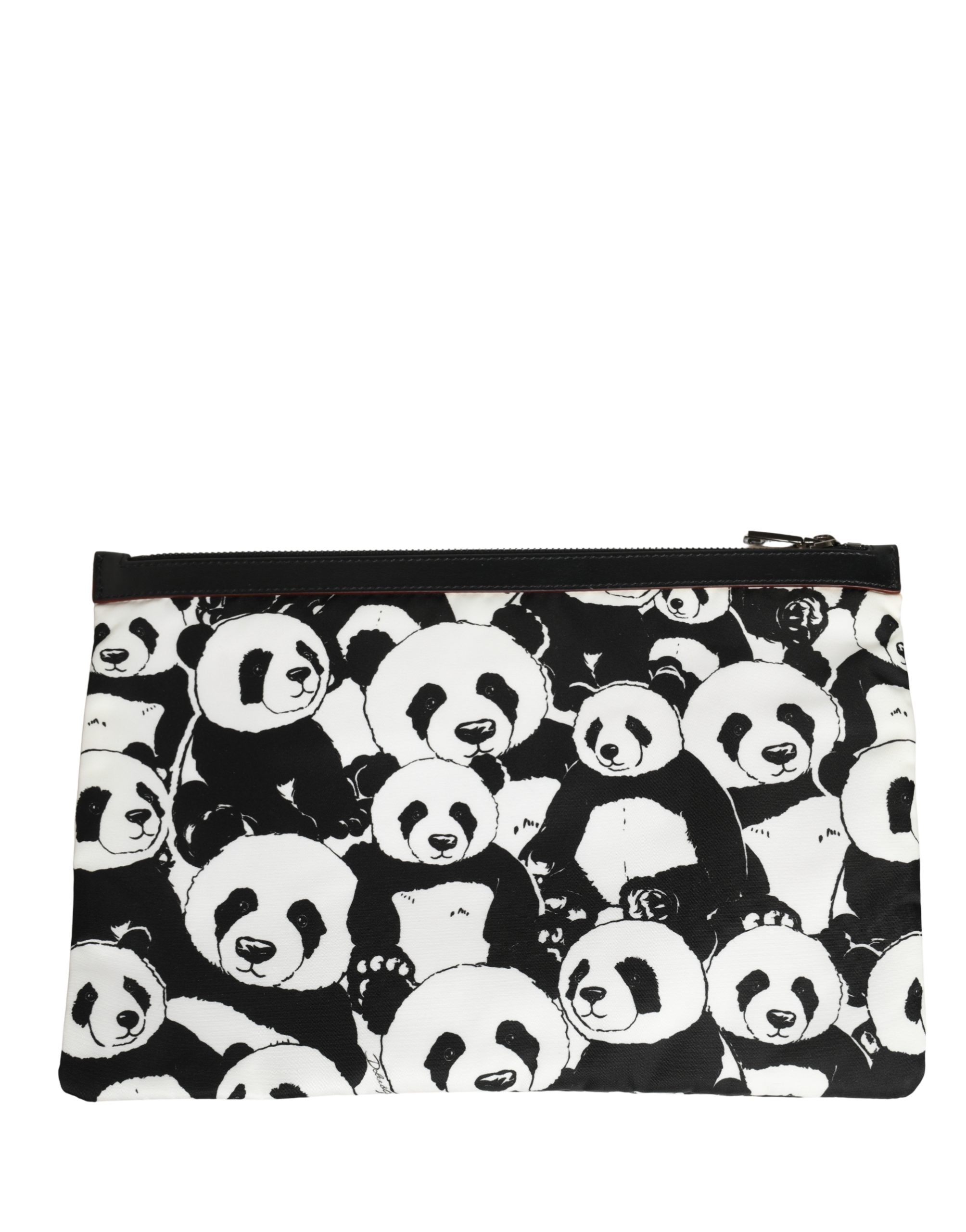 Dolce & Gabbana Black White Panda Print Nylon Clutch Men Pouch Borse Bag - Image 6