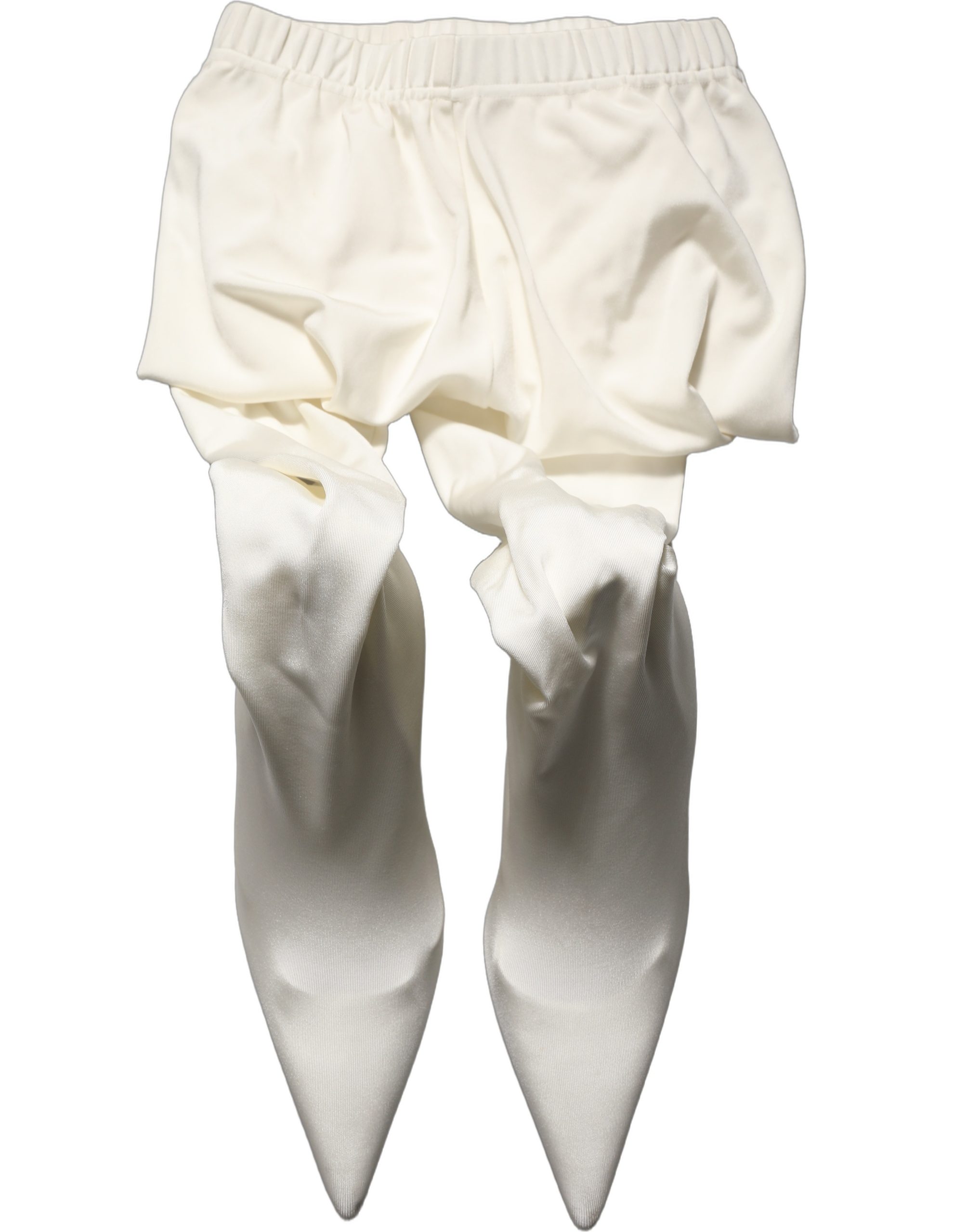 Dolce & Gabbana White High Heels Pumps Jersey Tights Shoes