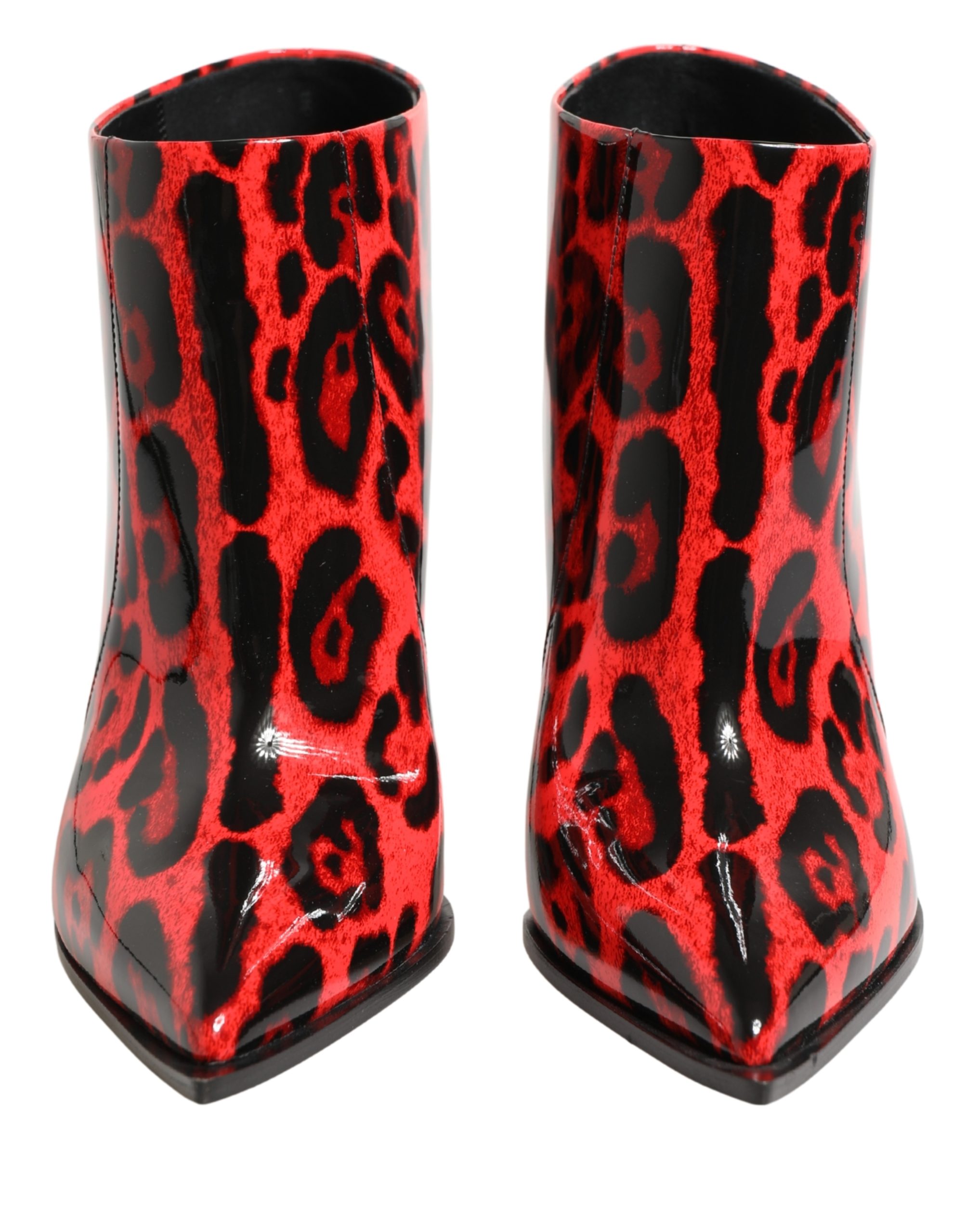 Dolce & Gabbana Red Leopard Cardinale Ankle Boots Shoes - Image 2