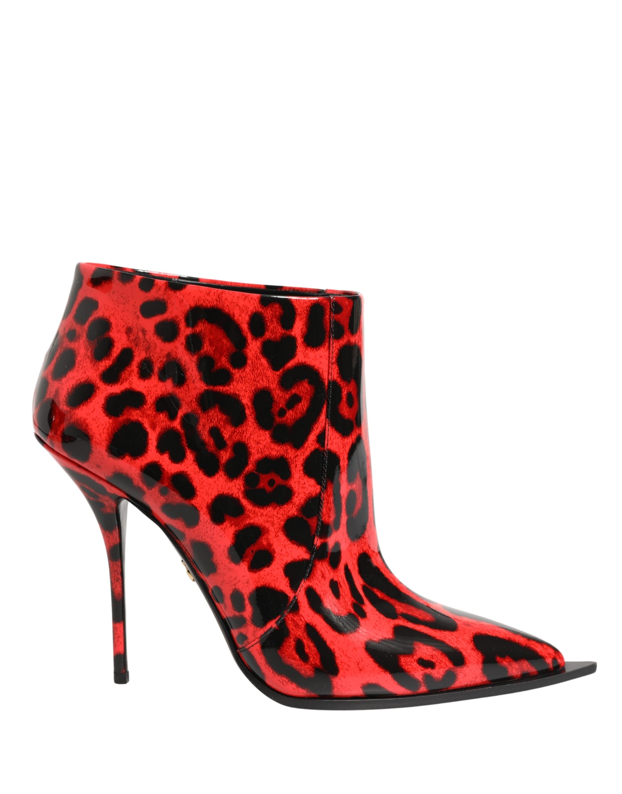 Dolce & Gabbana Red Leopard Cardinale Ankle Boots Shoes - Image 7
