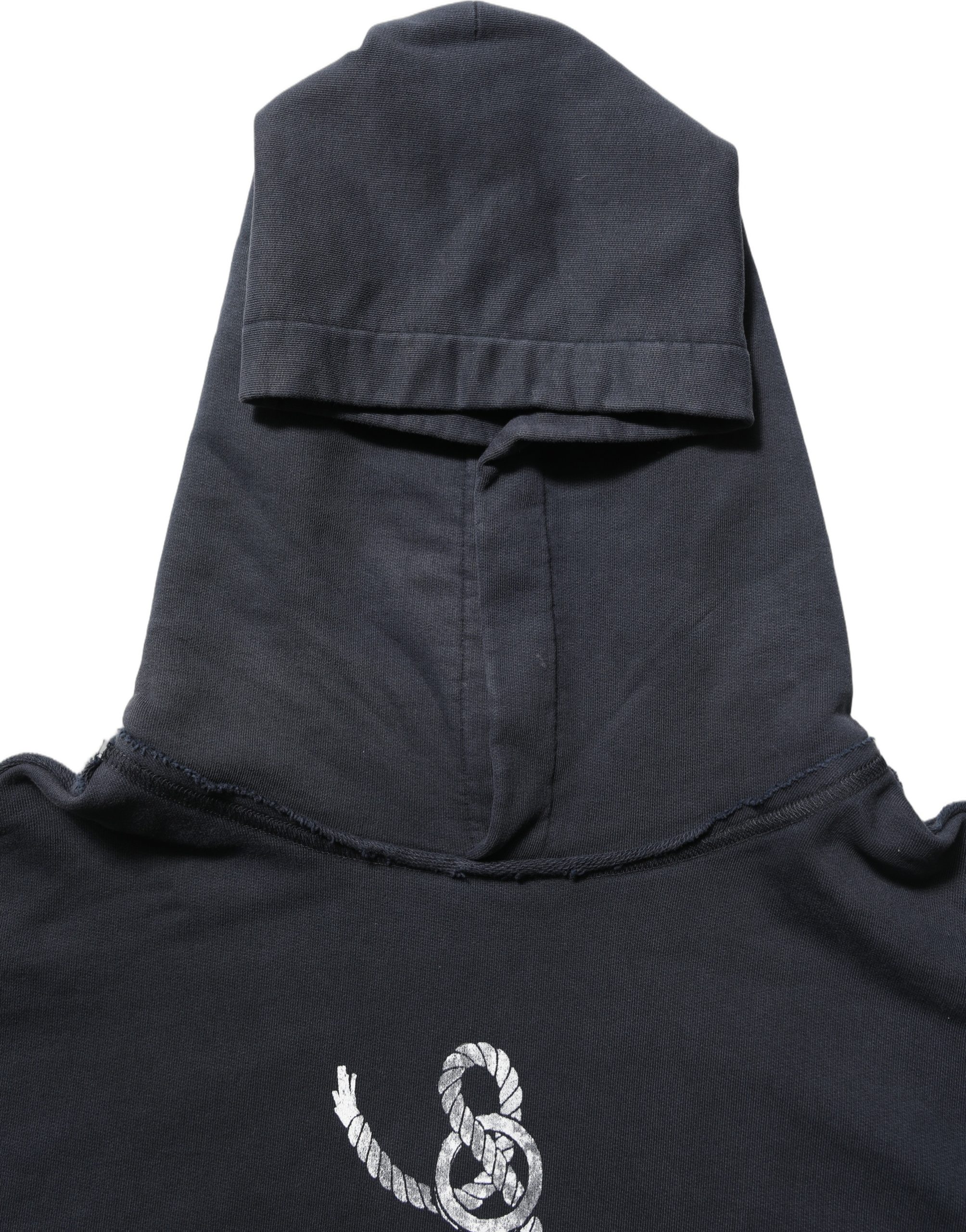 Dolce & Gabbana Black Anchor Print Hooded Sweatshirt Sweater