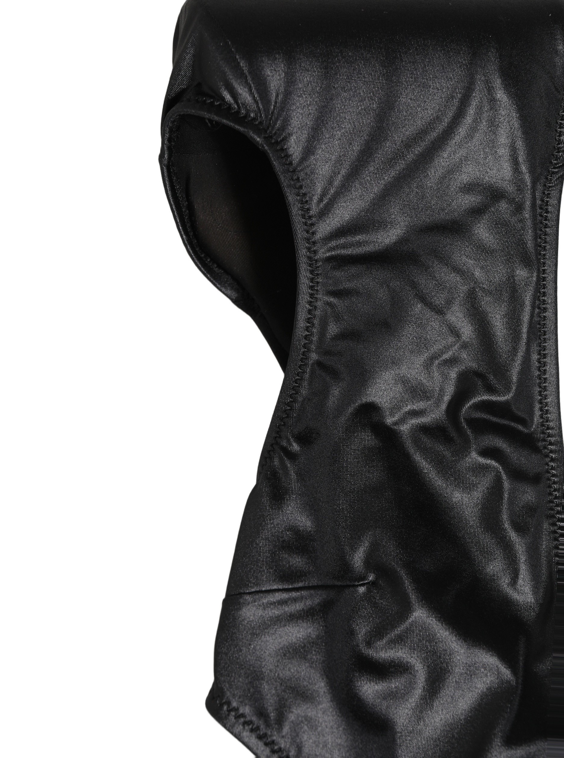 Dolce & Gabbana Black Deep V-Neck Cutout One Piece Swimwear - Image 5