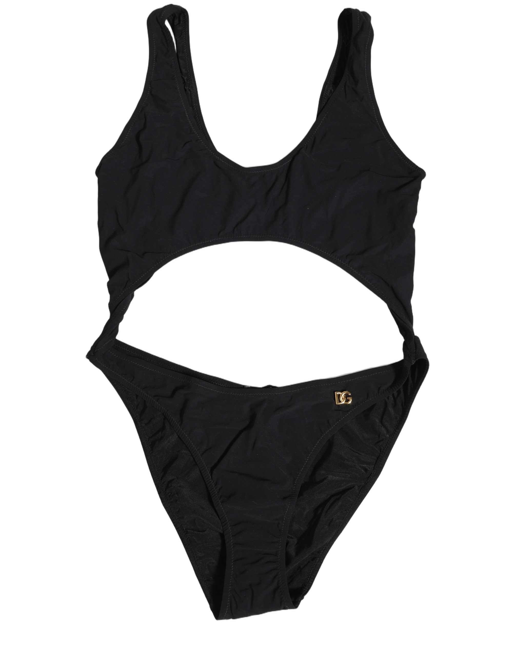 Dolce & Gabbana Black Cutout Logo One Piece Swimsuit Swimwear - Image 2