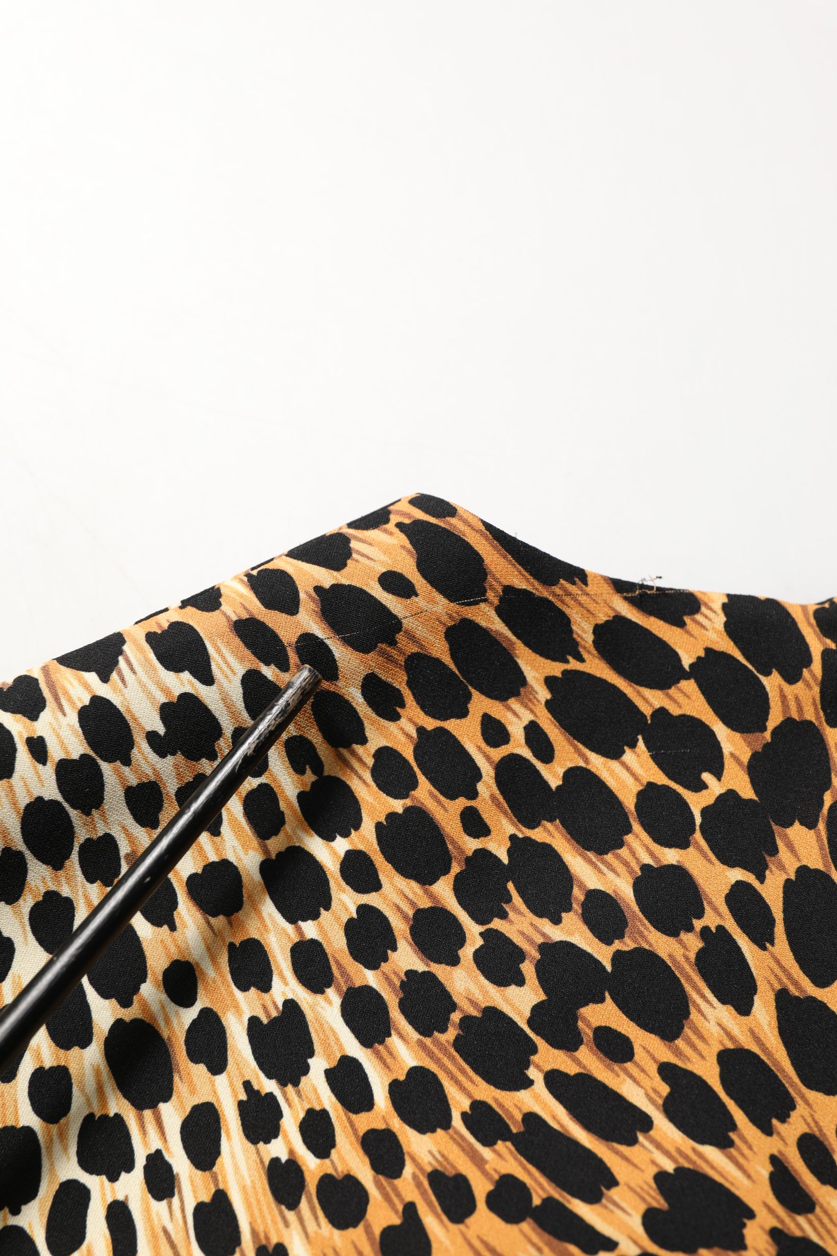 Dolce & Gabbana Brown Leopard Print Silk Sheath Midi Dress - Image 2