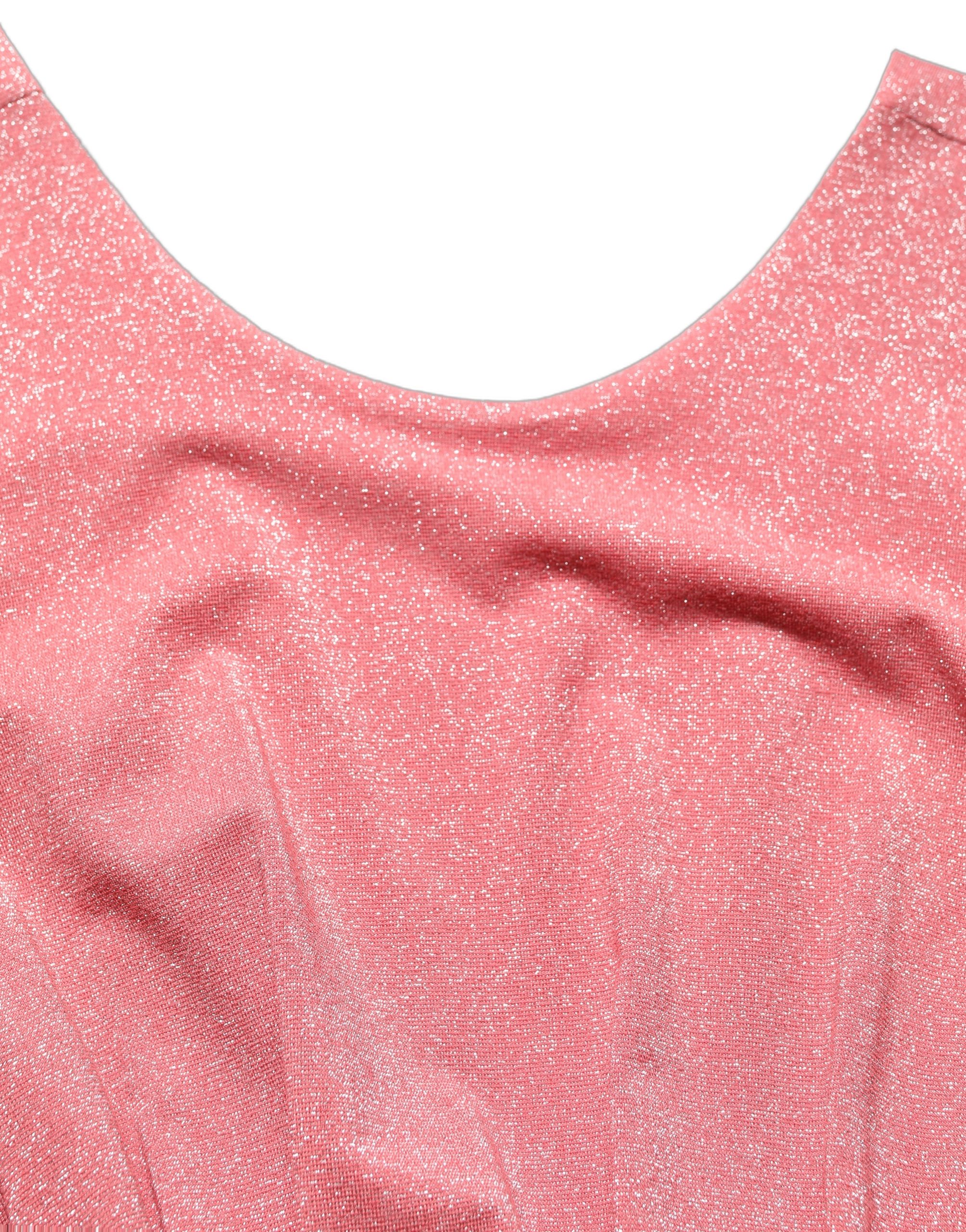 Dolce & Gabbana Coral Pink Pleated Sleeveless Max Dress - Image 6