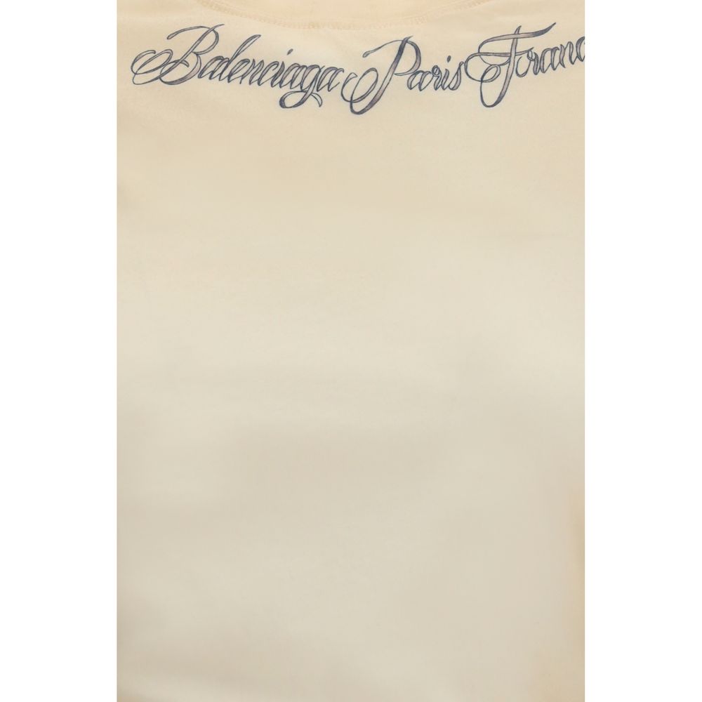 Balenciaga Beige Cotton T-Shirt - Image 3