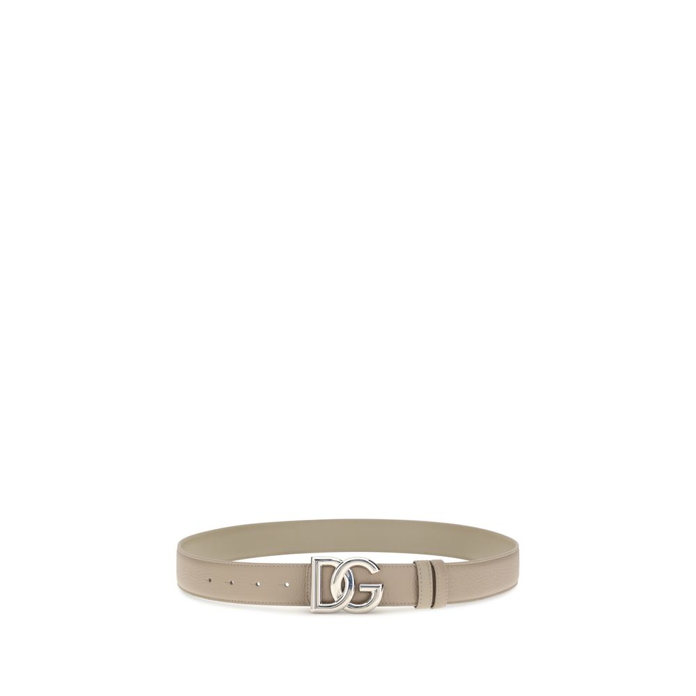 Dolce & Gabbana Beige Calf Leather Bos Taurus Regular Belt - Image 2