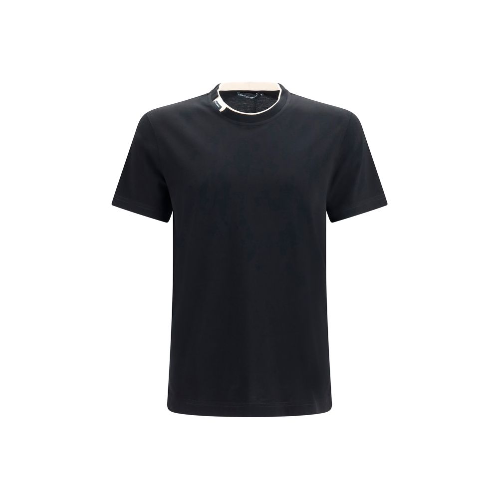 Dolce & Gabbana Black Cotton T-Shirt