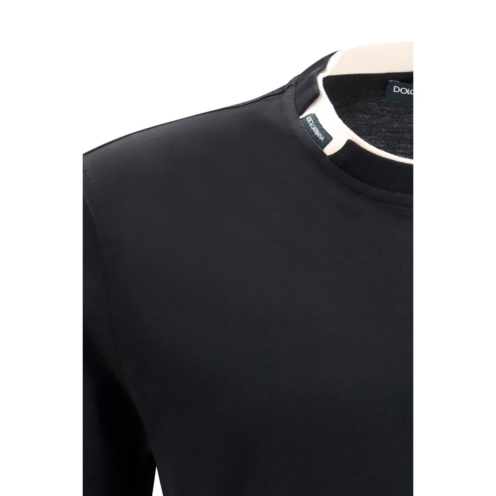 Dolce & Gabbana Black Cotton T-Shirt - Image 3