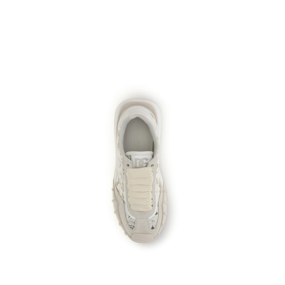 Dolce & Gabbana Beige Calf Leather Bos Taurus Sneakers - Image 4