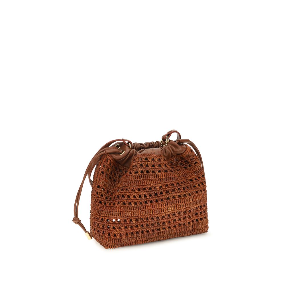 ChloƩ Brown Raffia Shoulder Bag - Image 3