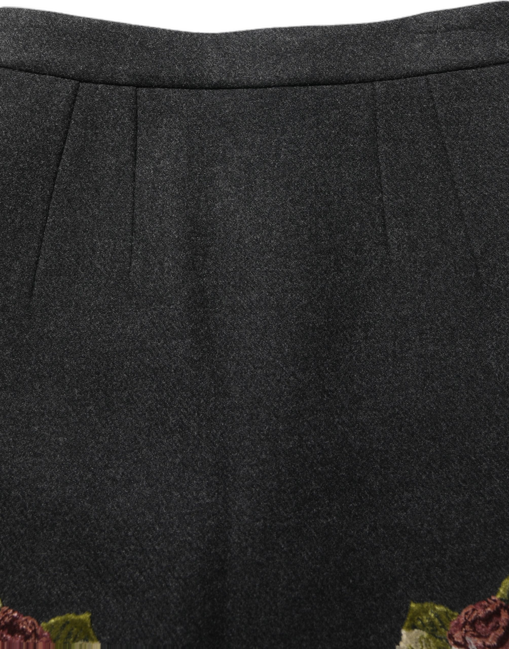Dolce & Gabbana Black Floral Macramé High Waist A-line Skirt - Image 6