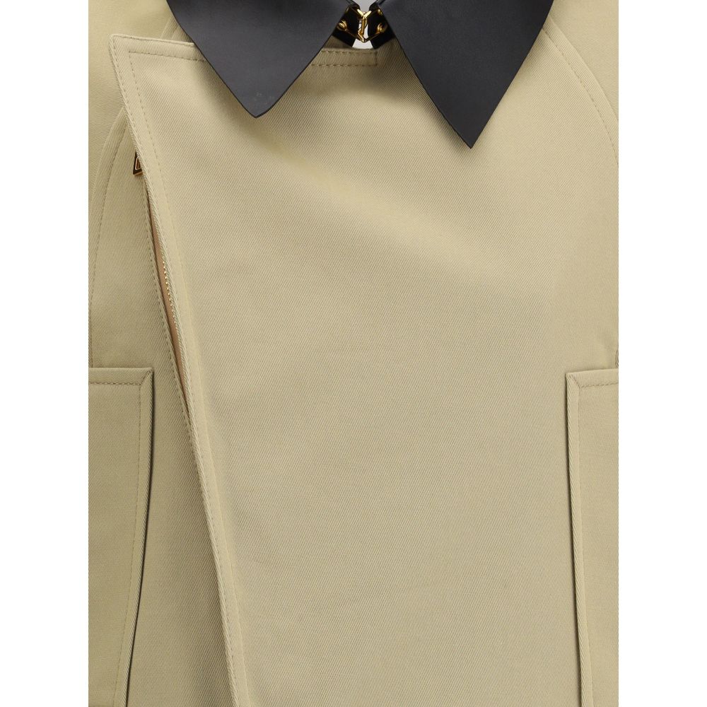 Givenchy Beige Cotton Leather Jacket - Image 3