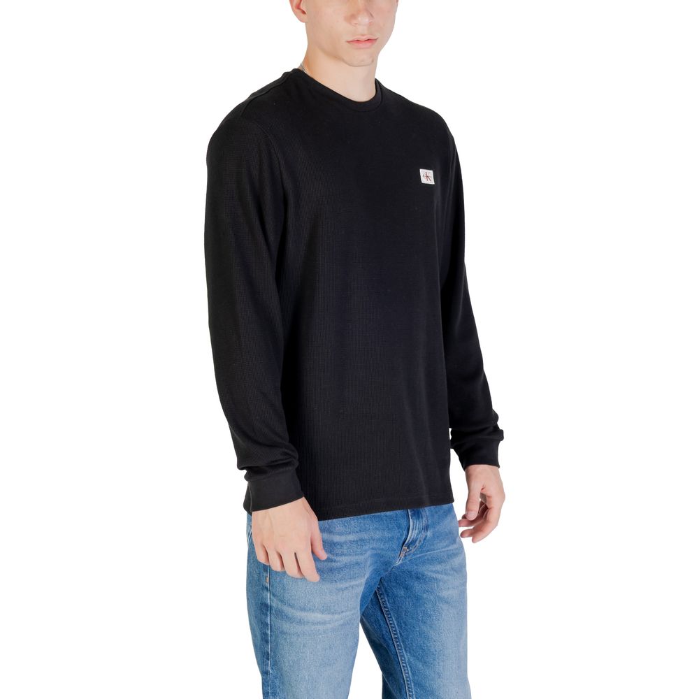 Calvin Klein Jeans Black Cotton Long Sleeve T-Shirt - Image 3
