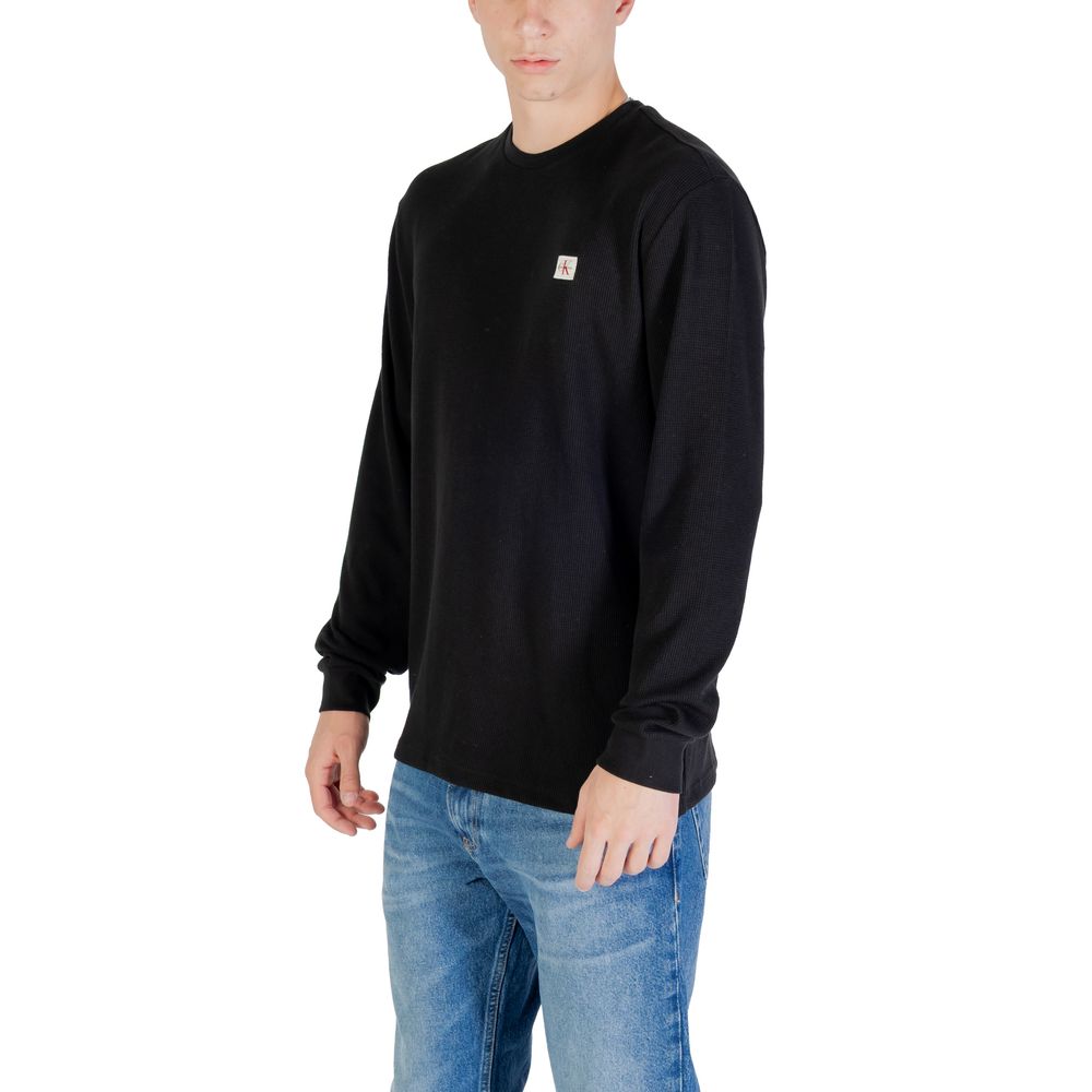 Calvin Klein Jeans Black Cotton Long Sleeve T-Shirt - Image 4