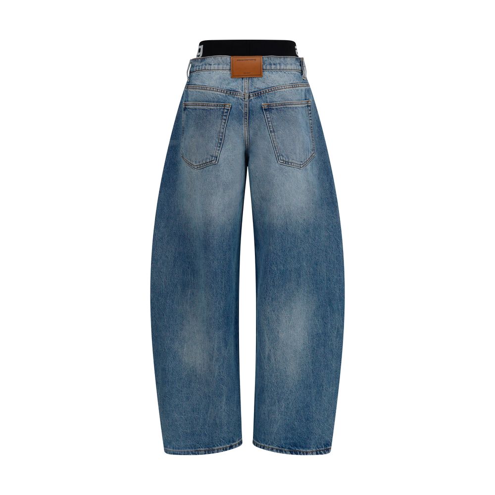 Alexander Wang Blue Cotton Relaxed Fit Jeans - Image 2