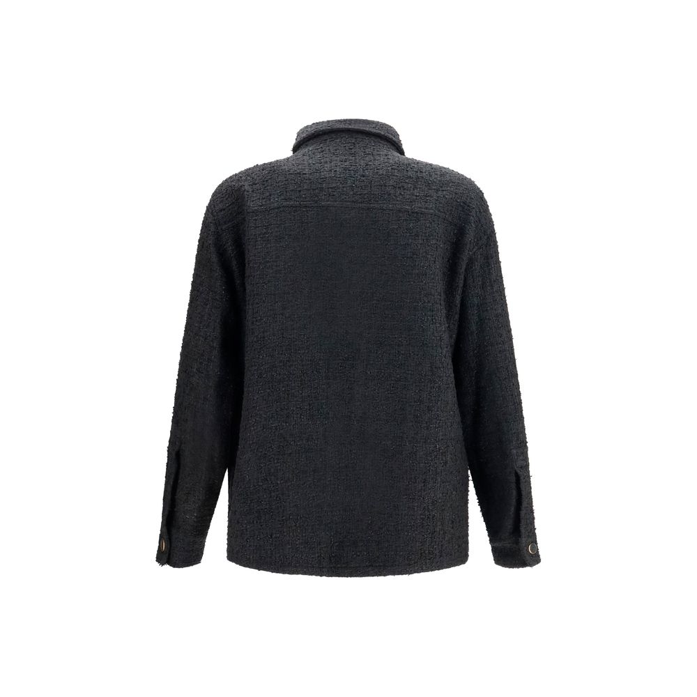Balmain Black Cotton Shell Jacket - Image 2