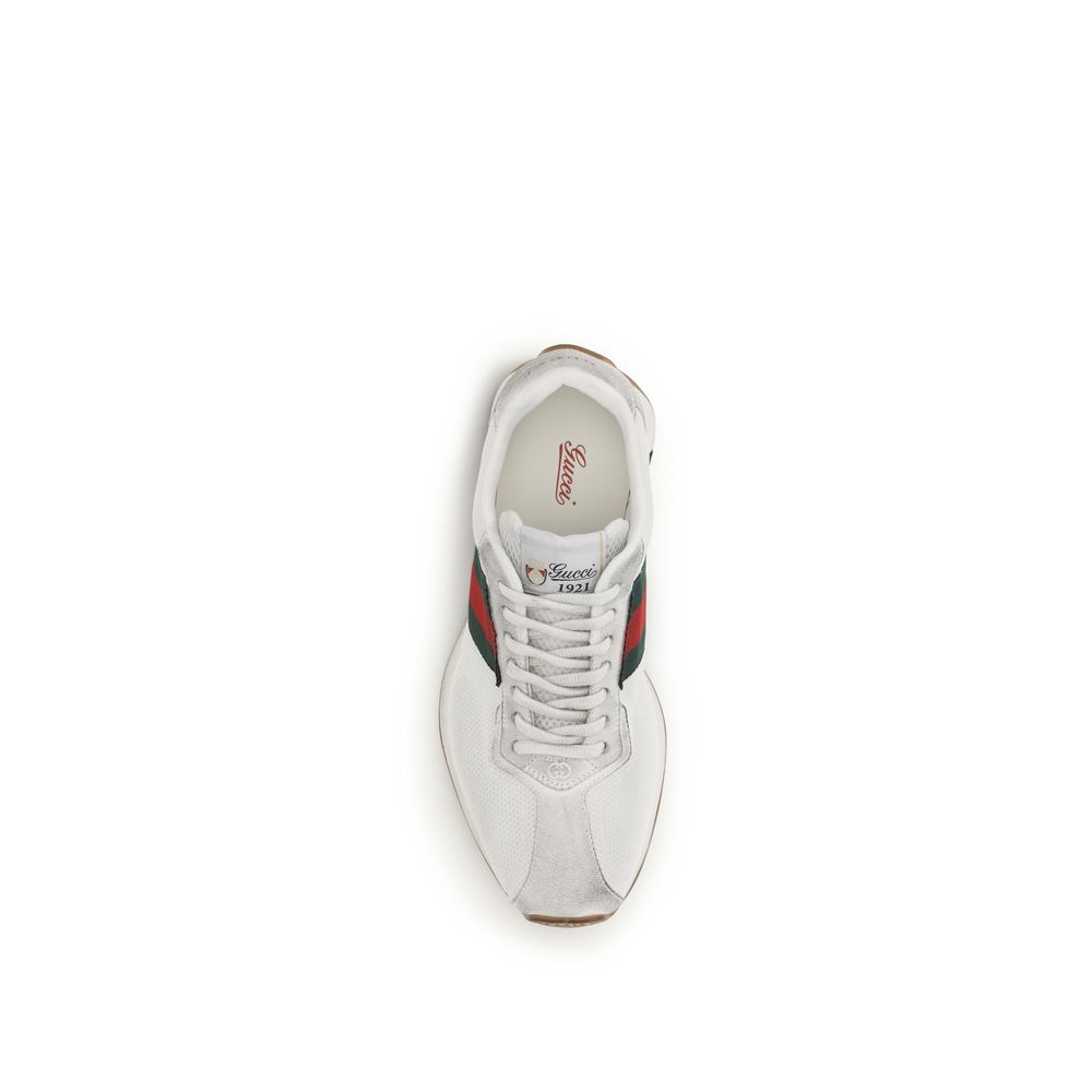 Gucci White Polyester Athletic Sneakers - Image 4