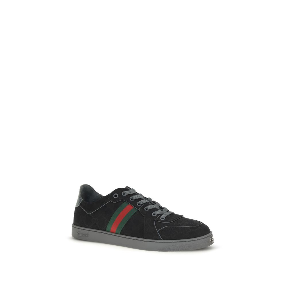 Gucci Black Fabric Athletic Sneakers - Image 2