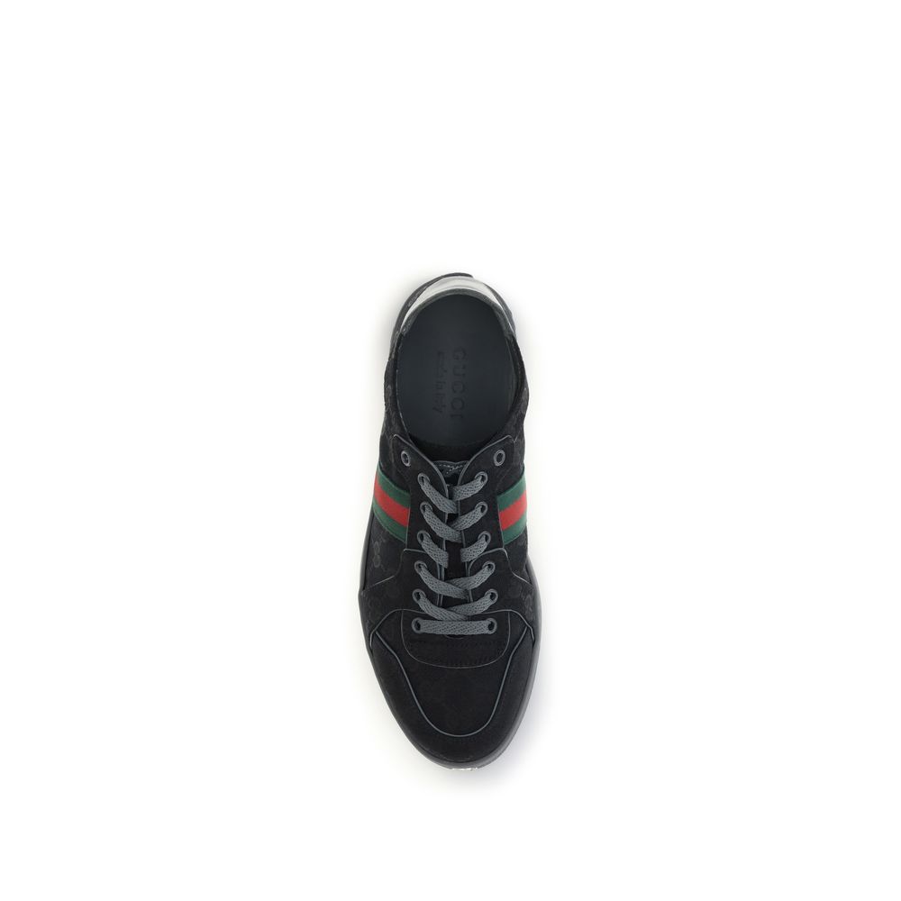 Gucci Black Fabric Athletic Sneakers - Image 4