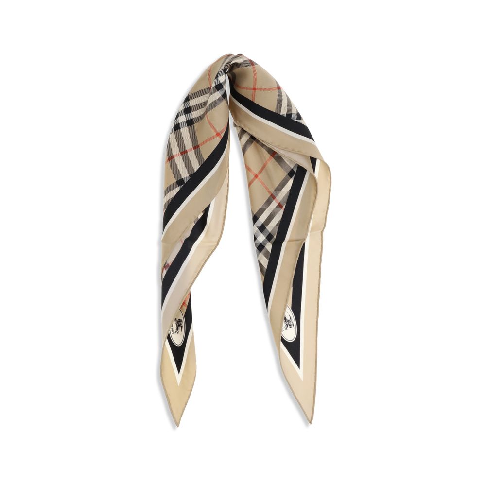 Burberry Beige Silk Scarf - Image 2