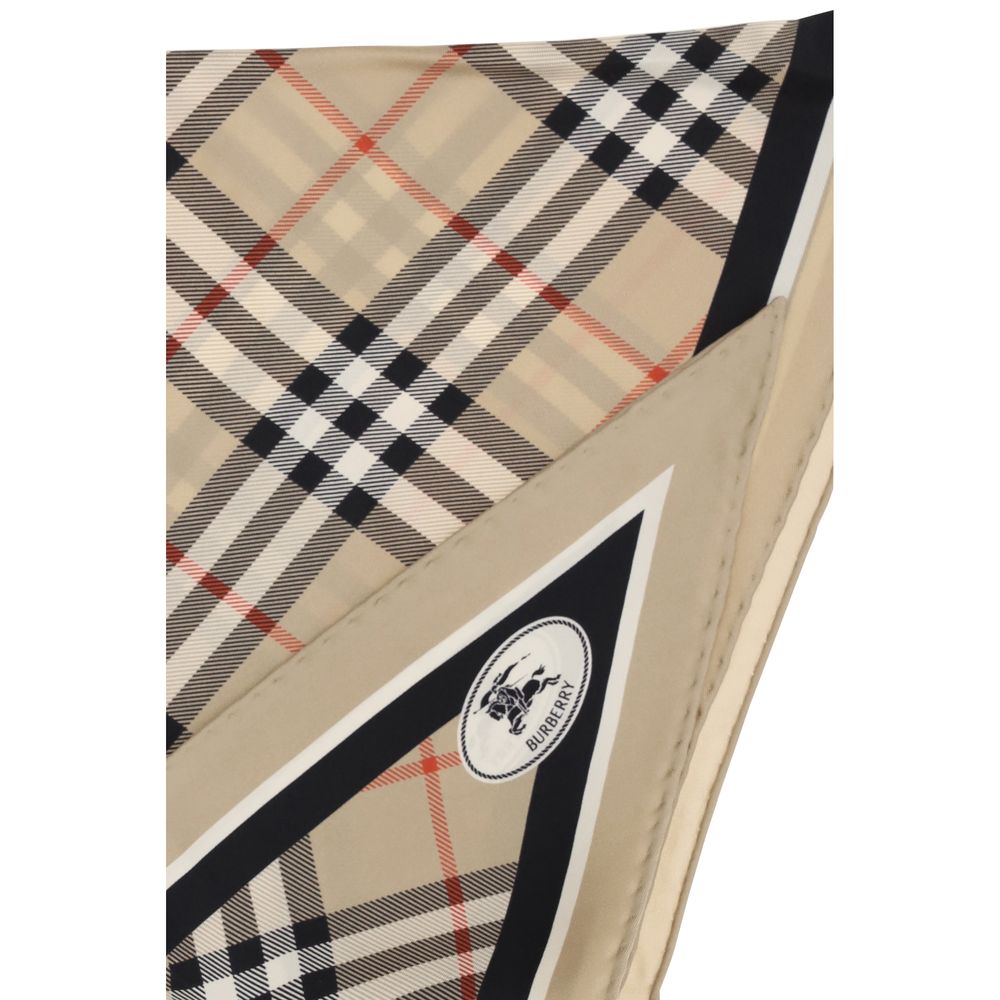 Burberry Beige Silk Scarf - Image 3