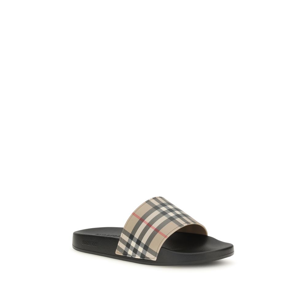 Burberry Black Rubber Slides - Image 2