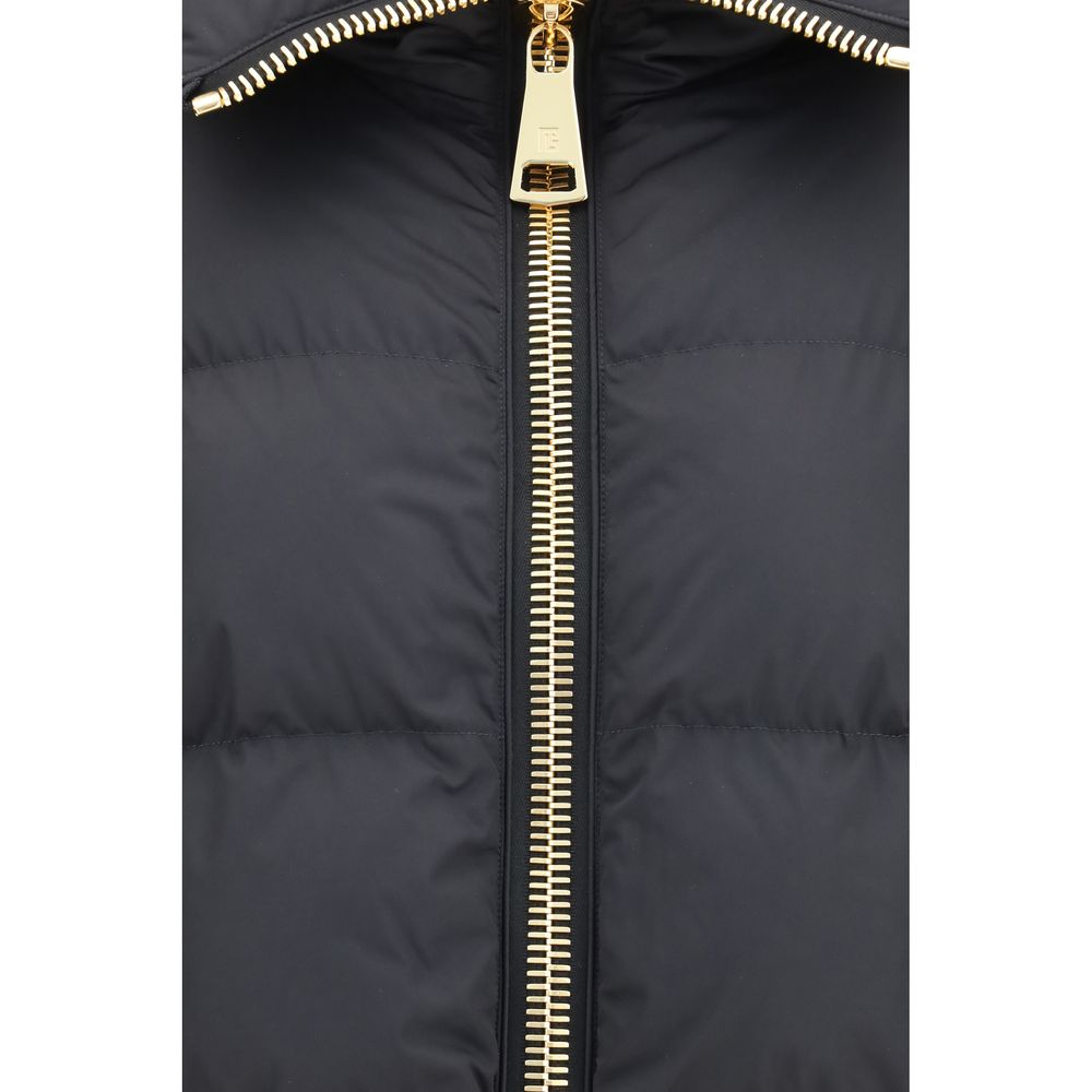 Balmain Black Viscose Full-Length Jacket - Image 3