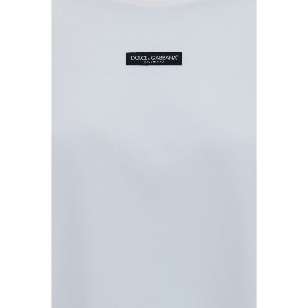 Dolce & Gabbana White Cotton T-Shirt - Image 3