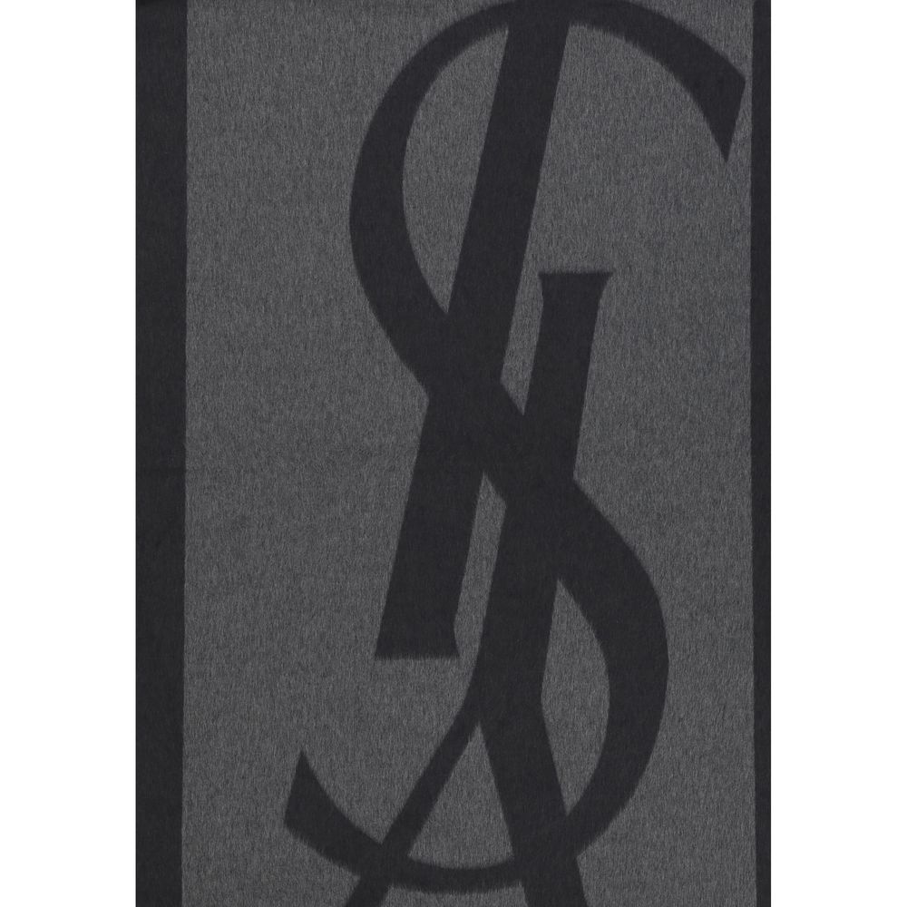 Saint Laurent Gray Silk Scarf - Image 3