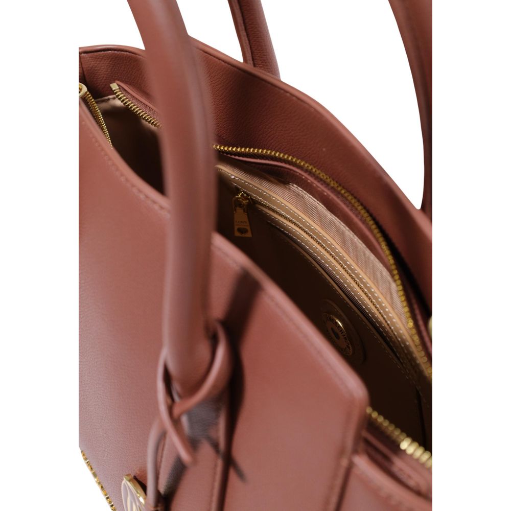 Love Moschino Brown Polyethylene Handbag - Image 5