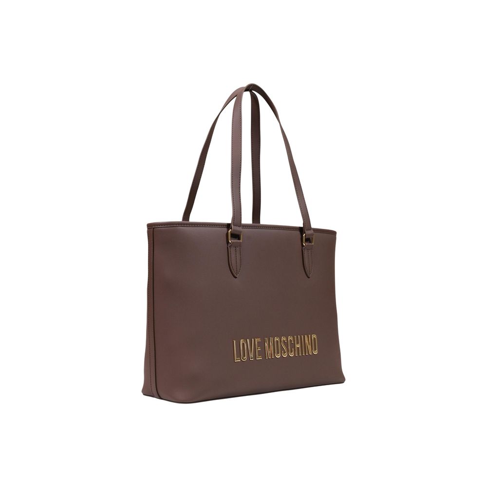 Love Moschino Brown Polyethylene Handbag - Image 2