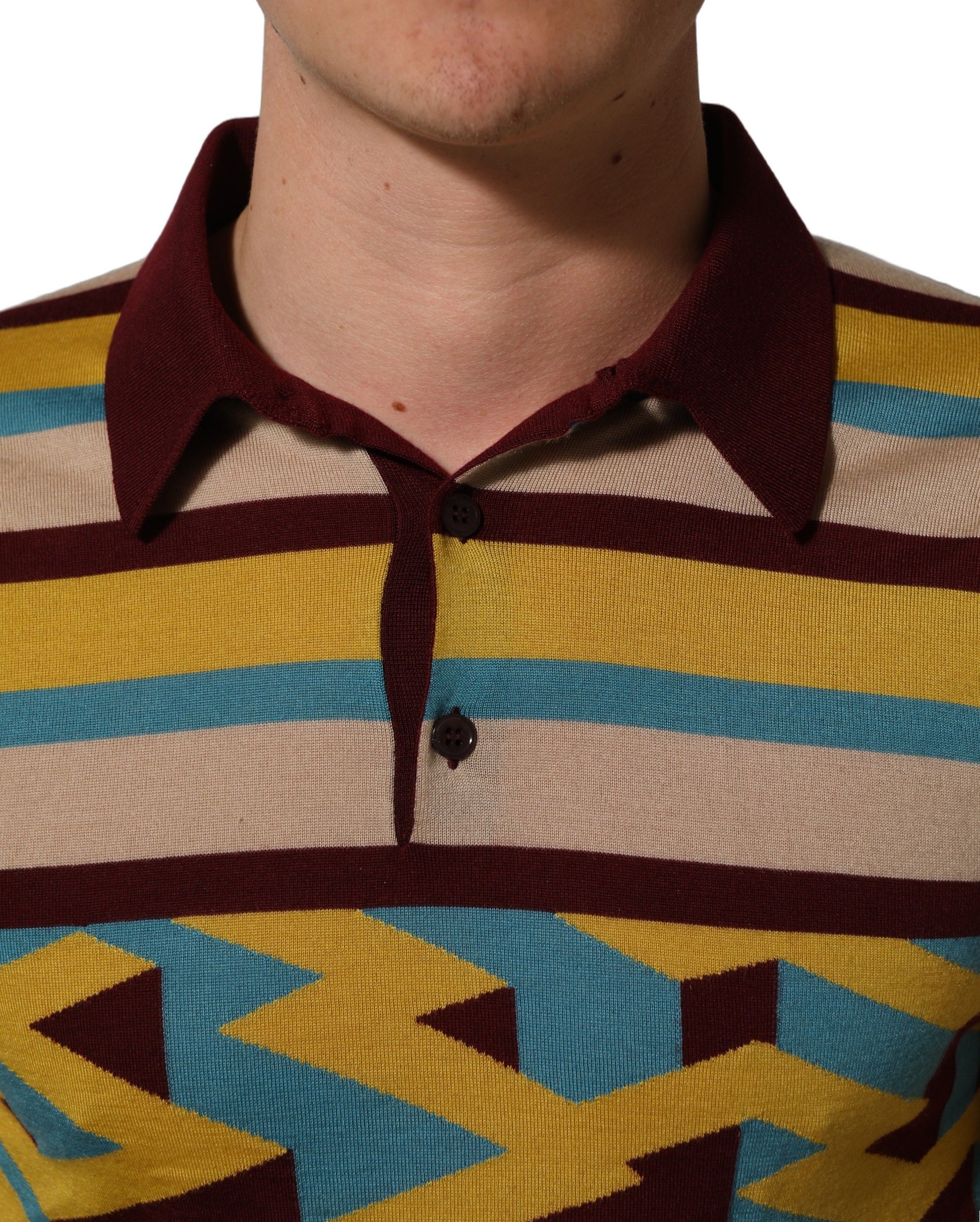 Dolce & Gabbana Multicolor Knitted Cashmere Pullover Sweater - Image 2