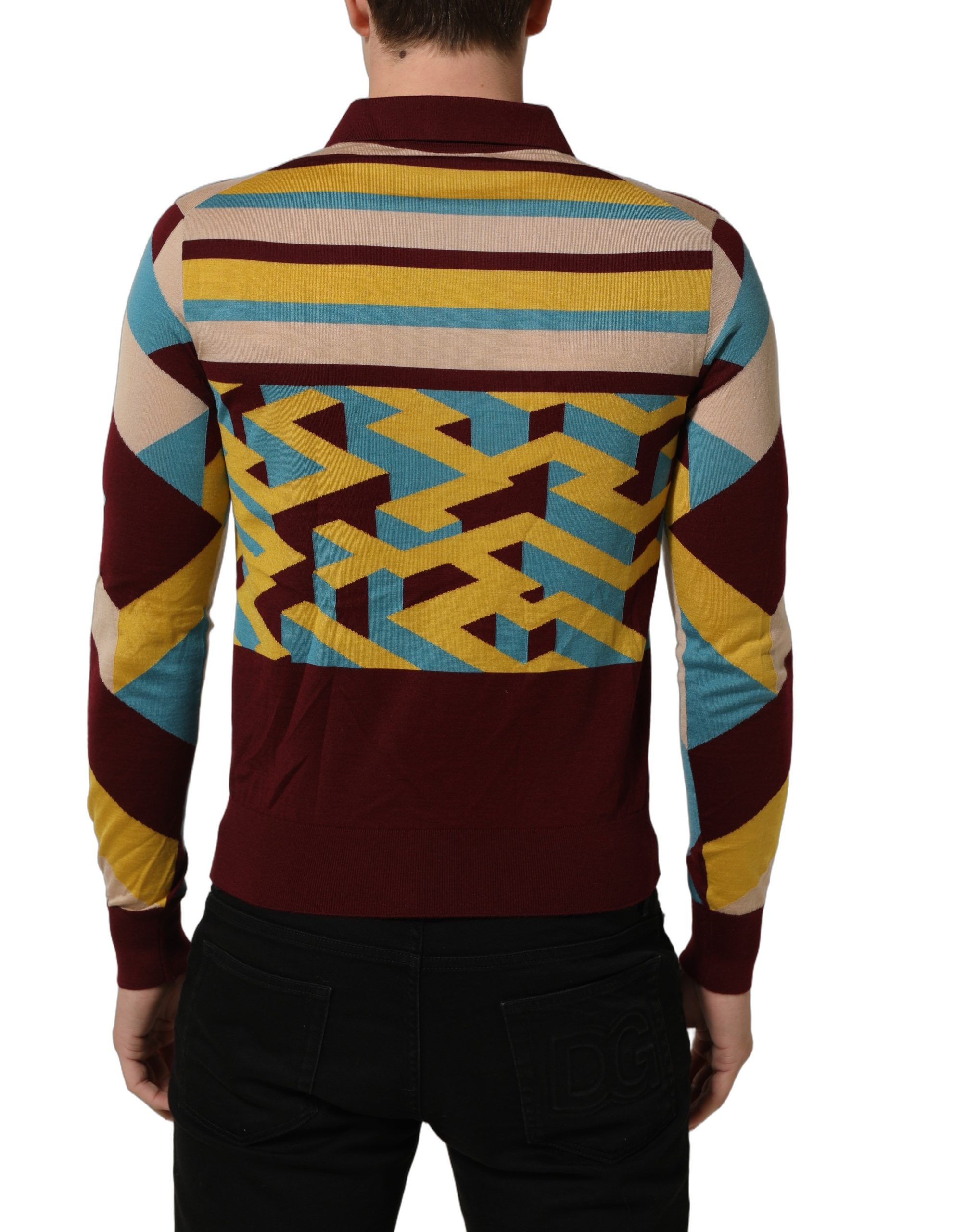 Dolce & Gabbana Multicolor Knitted Cashmere Pullover Sweater - Image 6