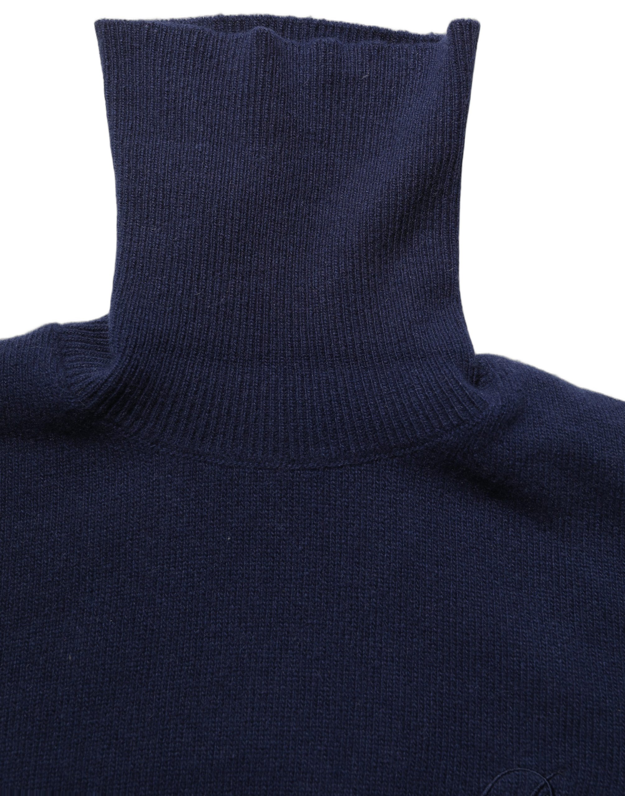 Dolce & Gabbana Blue Wool Knit Turtleneck Pullover Sweater - Image 3